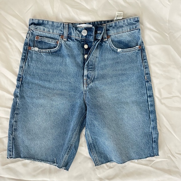 Zara Denim Biker Shorts! - Picture 1 of 4